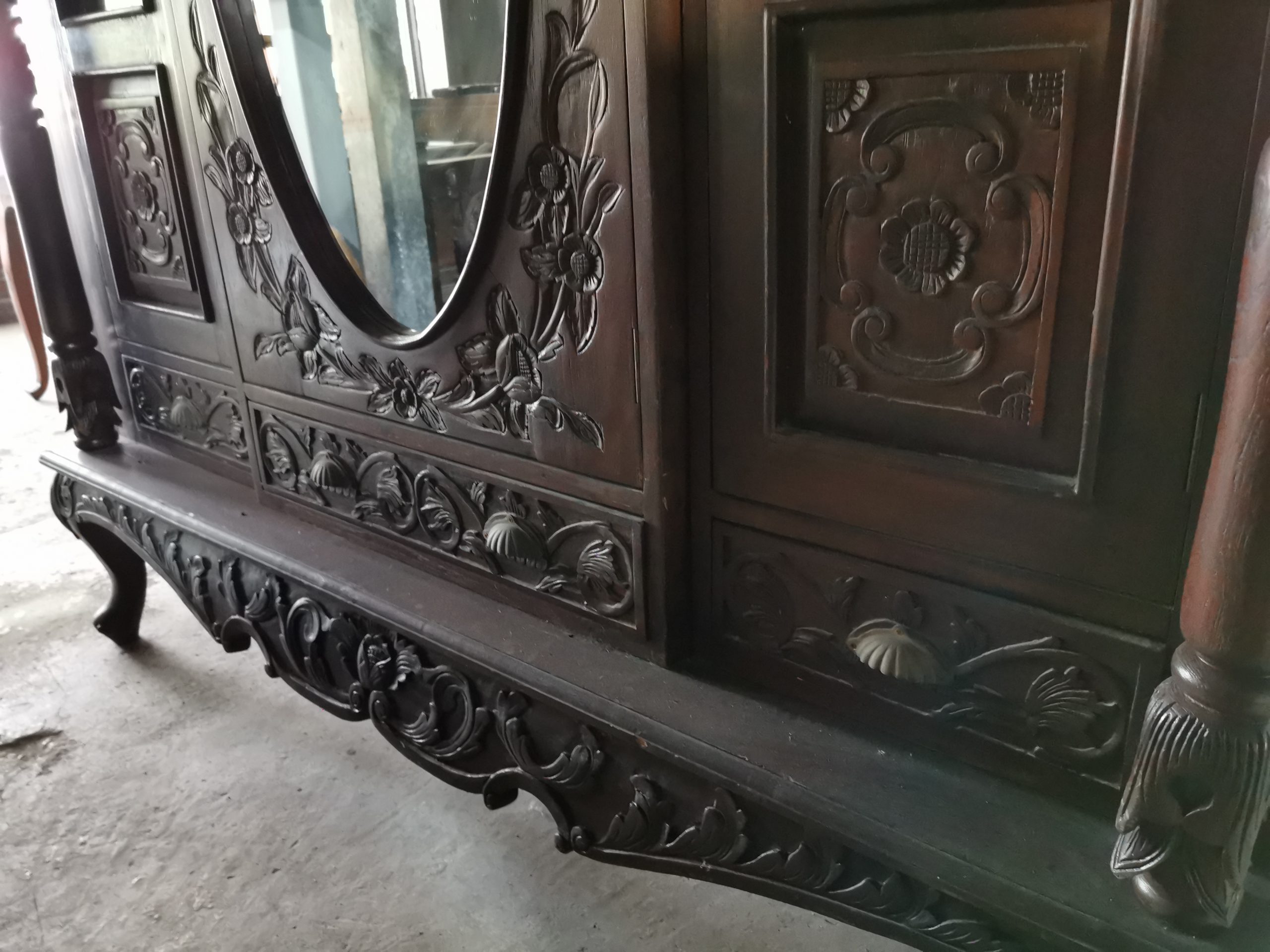 ⚜️ตู้โบราณ ตู้โชว์โบราณ ตู้ไม้โบราณ ตู้โชว์ไม้โบราณ งดงาม คลาสสิค แต่งบ้าน แต่งร้าน ให้มีคุณค่า - Image 4