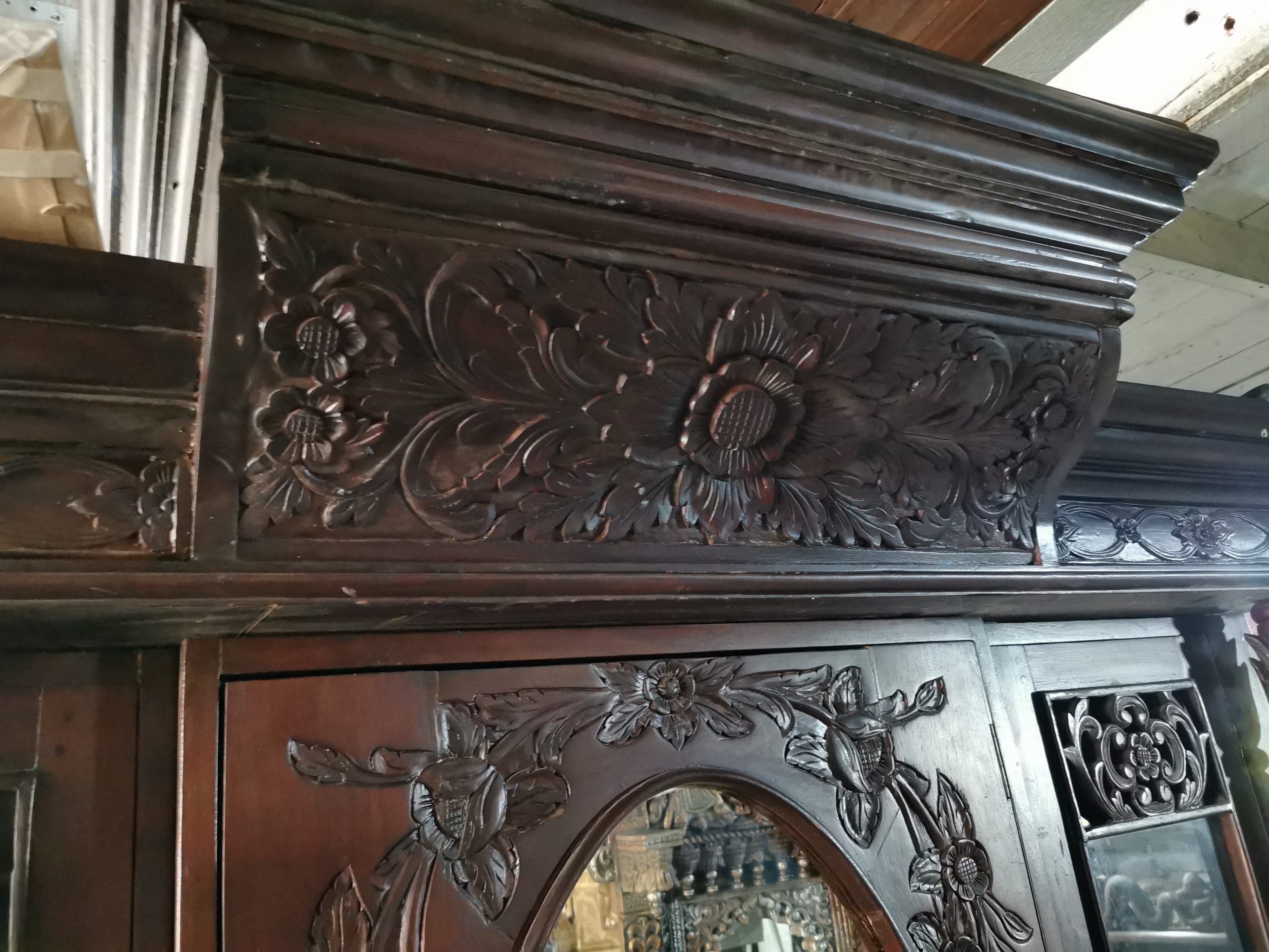 ⚜️ตู้โบราณ ตู้โชว์โบราณ ตู้ไม้โบราณ ตู้โชว์ไม้โบราณ งดงาม คลาสสิค แต่งบ้าน แต่งร้าน ให้มีคุณค่า - Image 6