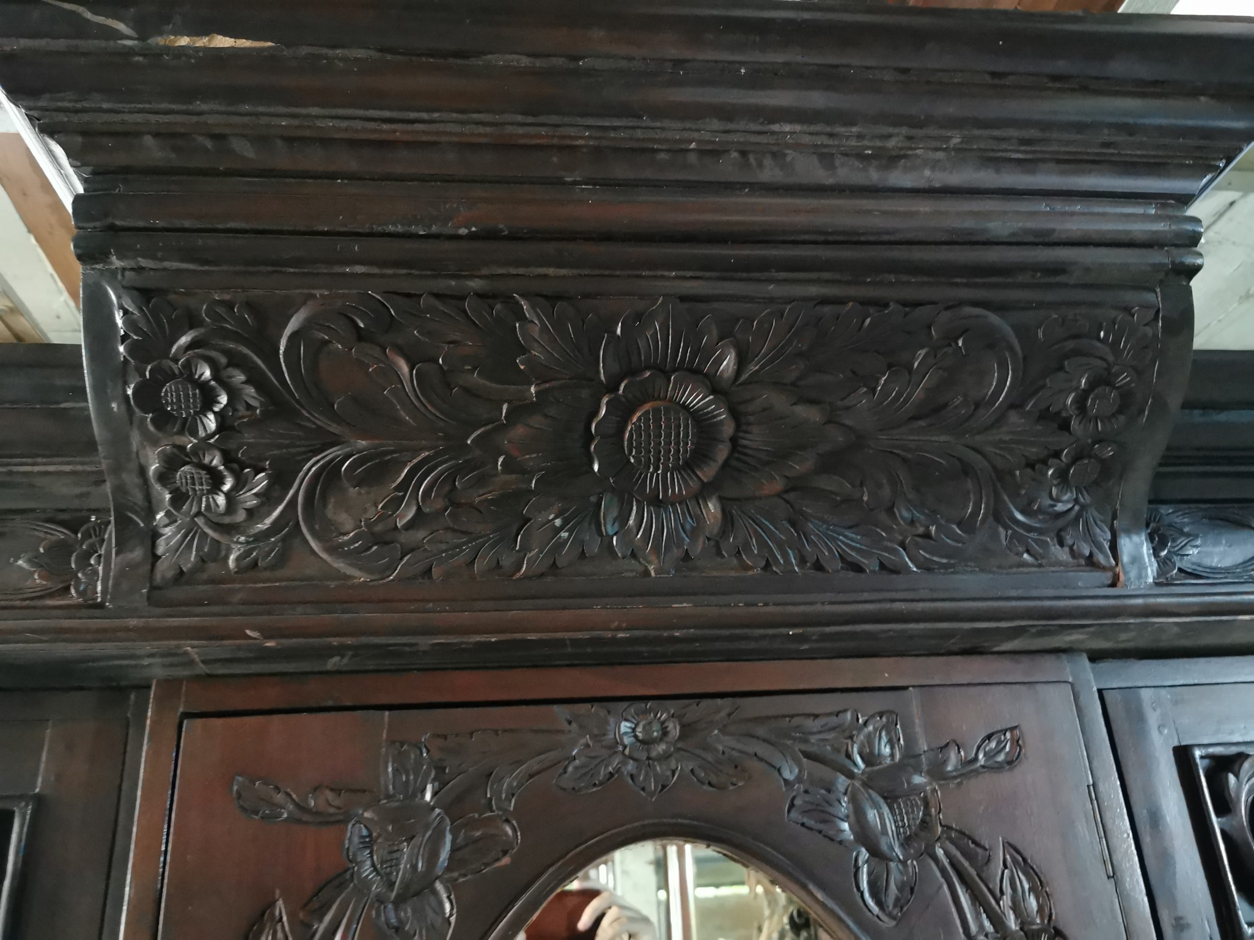 ⚜️ตู้โบราณ ตู้โชว์โบราณ ตู้ไม้โบราณ ตู้โชว์ไม้โบราณ งดงาม คลาสสิค แต่งบ้าน แต่งร้าน ให้มีคุณค่า - Image 12