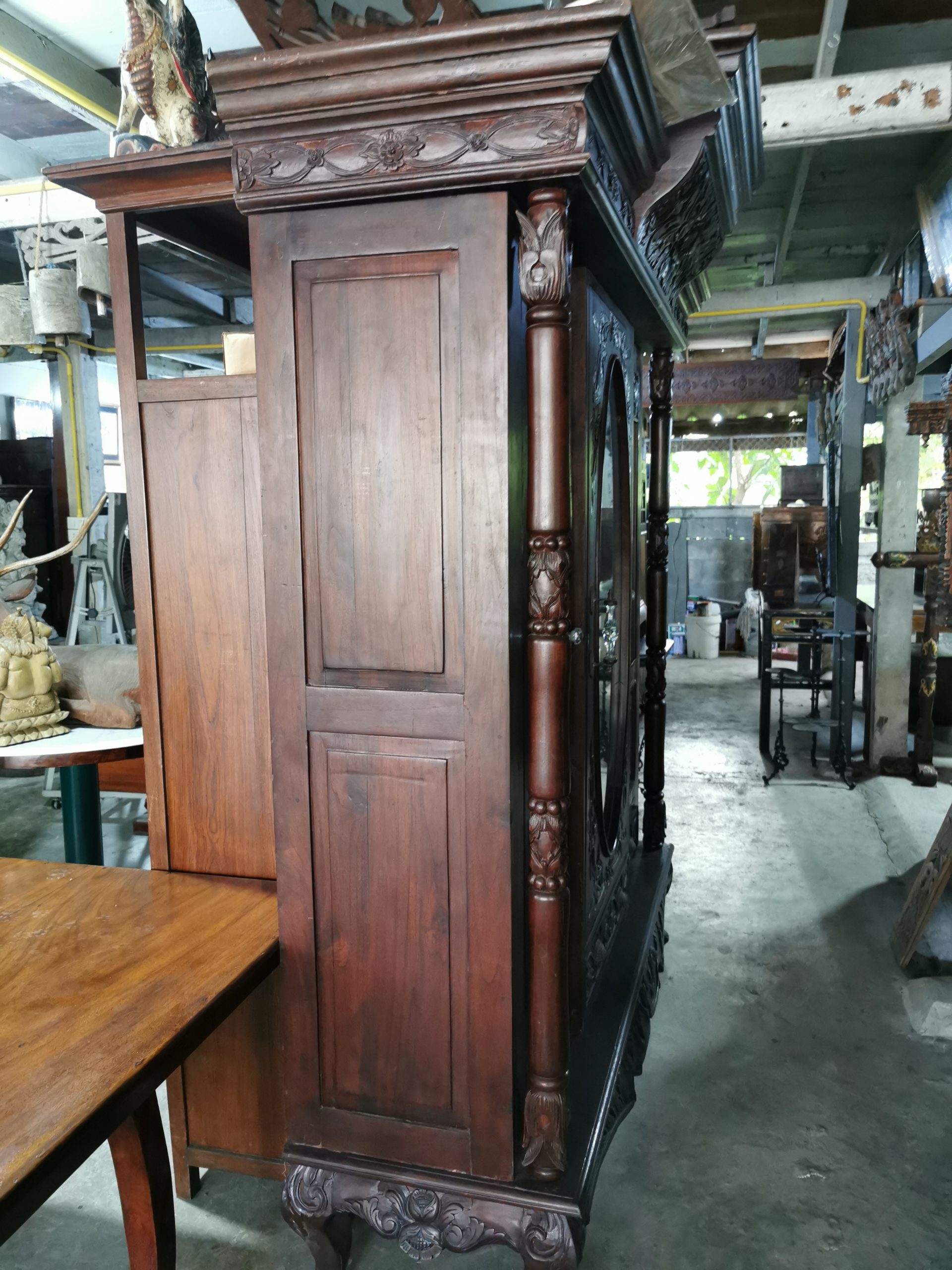 ⚜️ตู้โบราณ ตู้โชว์โบราณ ตู้ไม้โบราณ ตู้โชว์ไม้โบราณ งดงาม คลาสสิค แต่งบ้าน แต่งร้าน ให้มีคุณค่า - Image 8