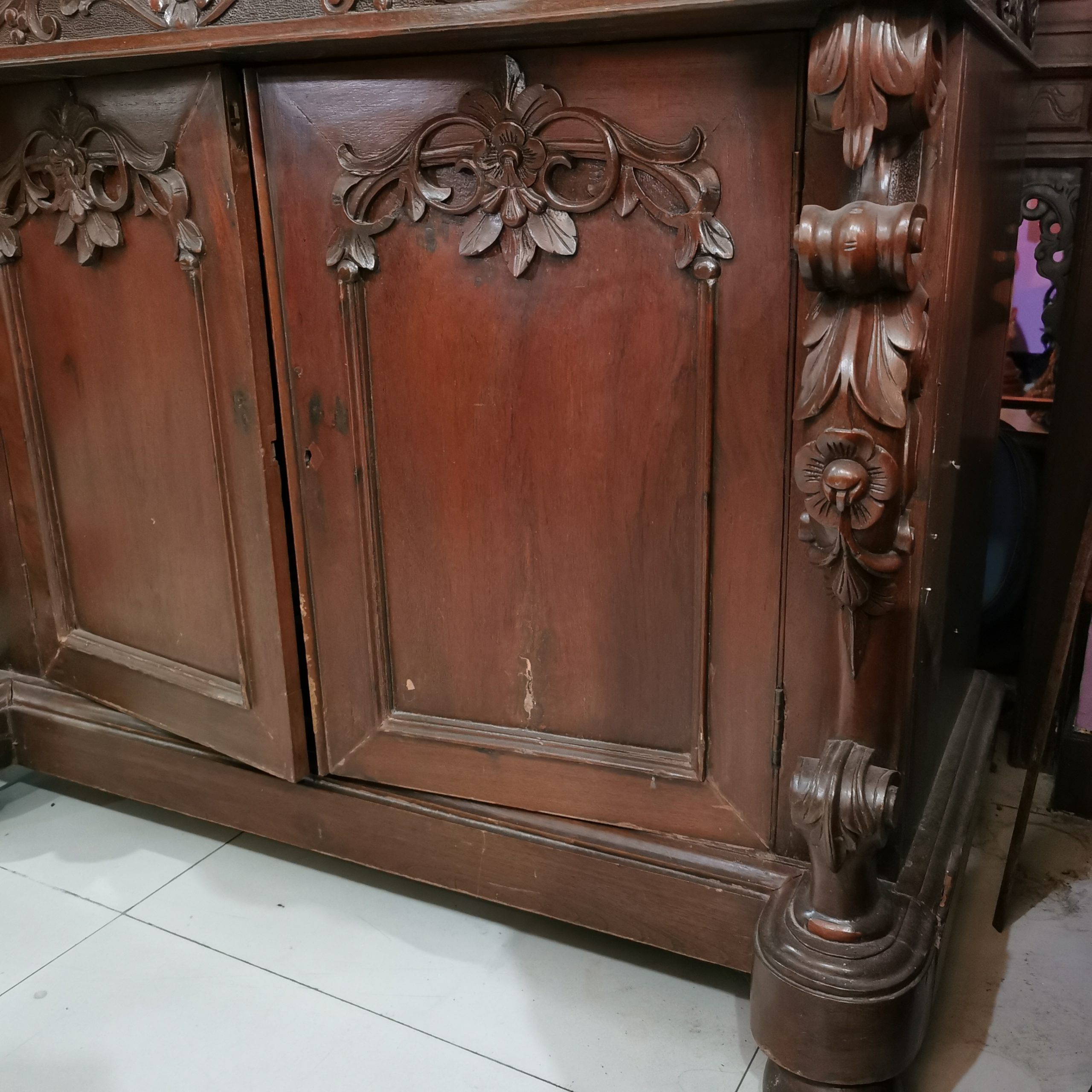 ⚜️ตู้โบราณ ตู้โชว์โบราณ ตู้ไม้โบราณ ตู้โชว์ไม้โบราณ งดงาม คลาสสิค แต่งบ้าน แต่งร้าน ให้มีคุณค่า - Image 3