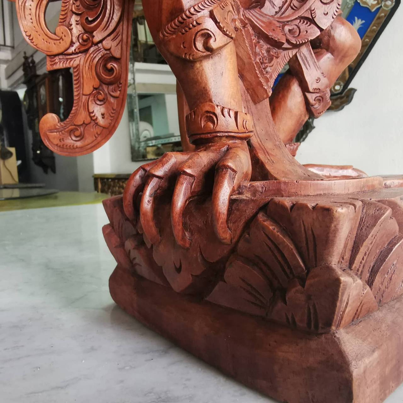 การูด้าไม้โบราณ งดงาม คลาสสิค หายากมาก ขนาด 90x60cm - Image 6