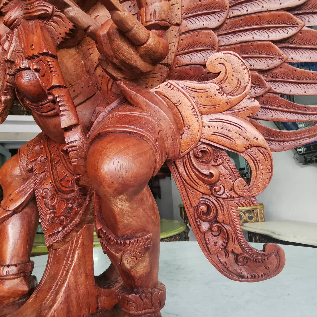 การูด้าไม้โบราณ งดงาม คลาสสิค หายากมาก ขนาด 90x60cm - Image 4