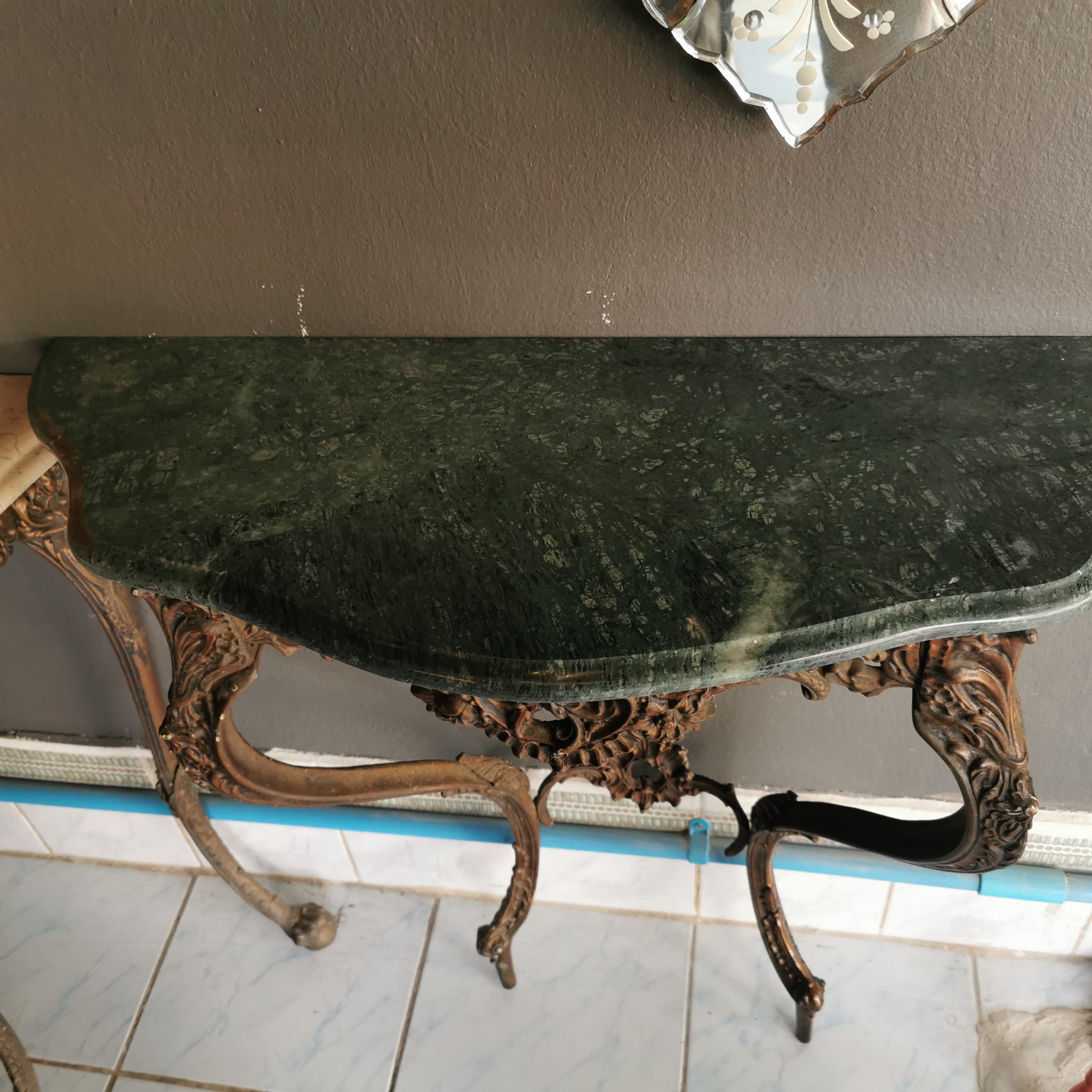 โต๊ะคอนโซลโบราณ หินอ่อน โต๊ะหินอ่อน โต๊ะหินอ่อนโบราณ สุดคลาสสิค - Image 3