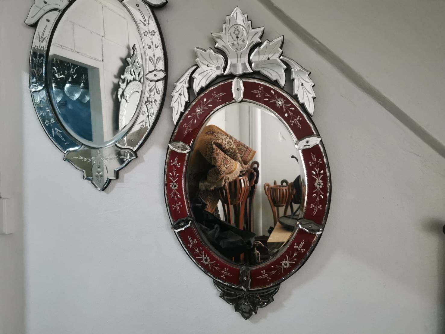 กระจกเวเนเชี่ยน  กระจกโบราณ ขนาดใหญ่  งดงาม คลาสสิค  แต่งบ้านแต่งร้าน ให้มีคุณค่า - Image 3