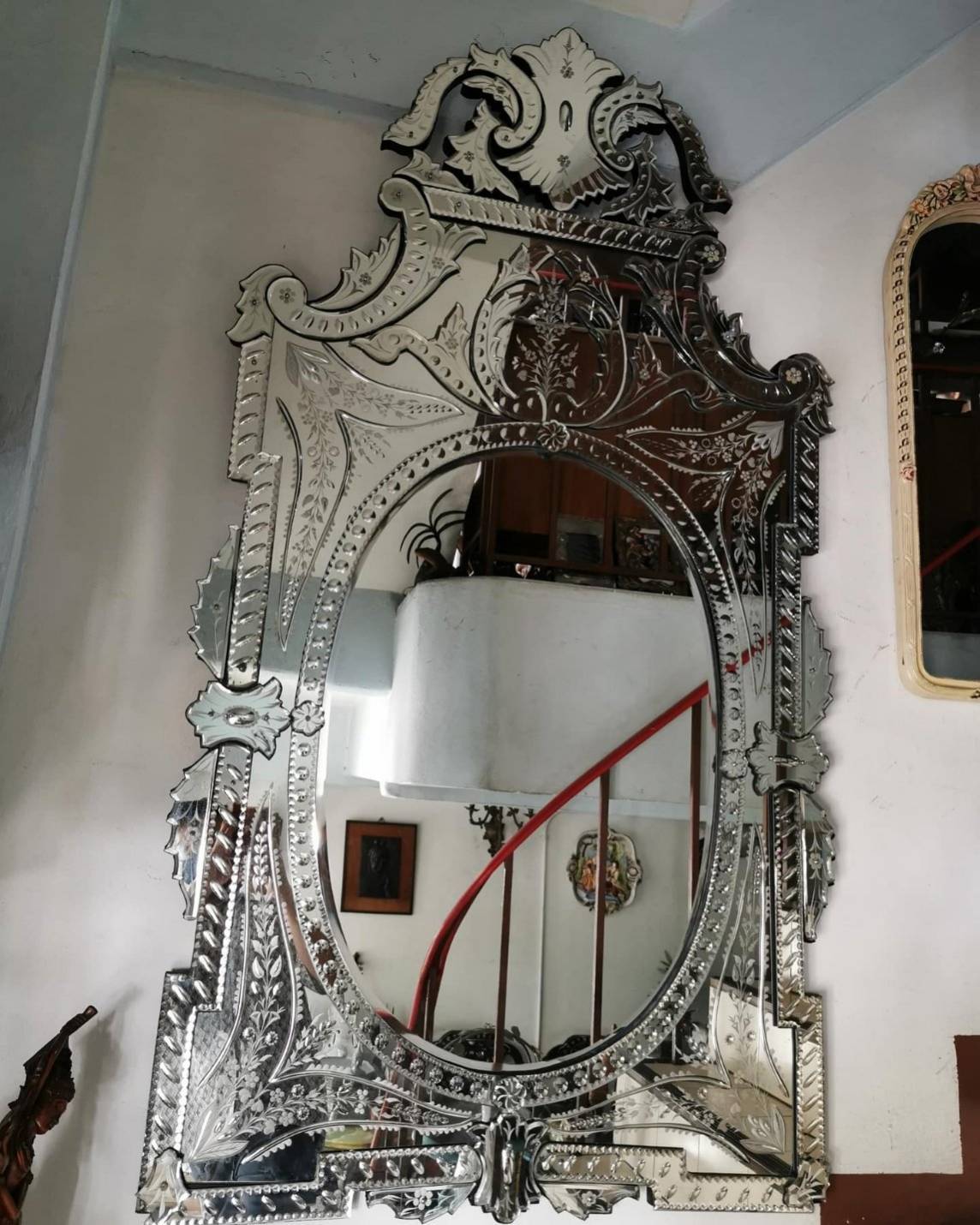 กระจกเวเนเชี่ยน 200cm กระจกโบราณ ขนาดใหญ่  งดงาม คลาสสิค  แต่งบ้านแต่งร้าน ให้มีคุณค่า