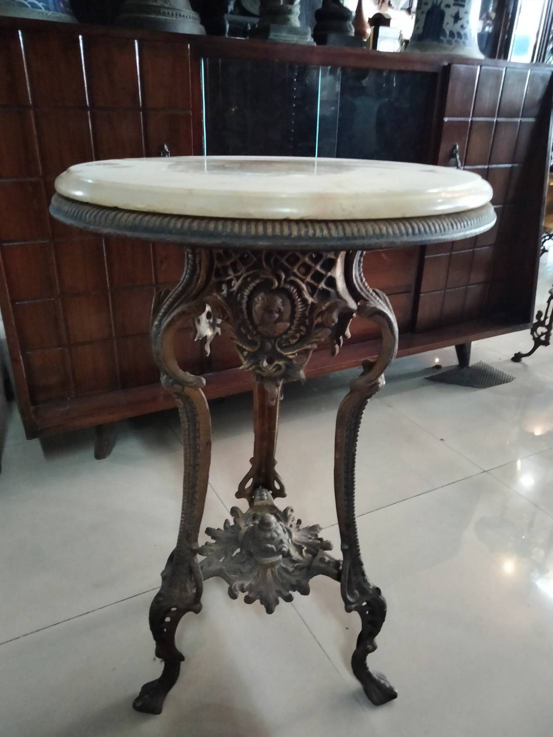 ชุดโต๊ะหินอ่อนโบราณ นำเข้าจากต่างประเทศ งดงาม สุดคลาสสิค หายาก