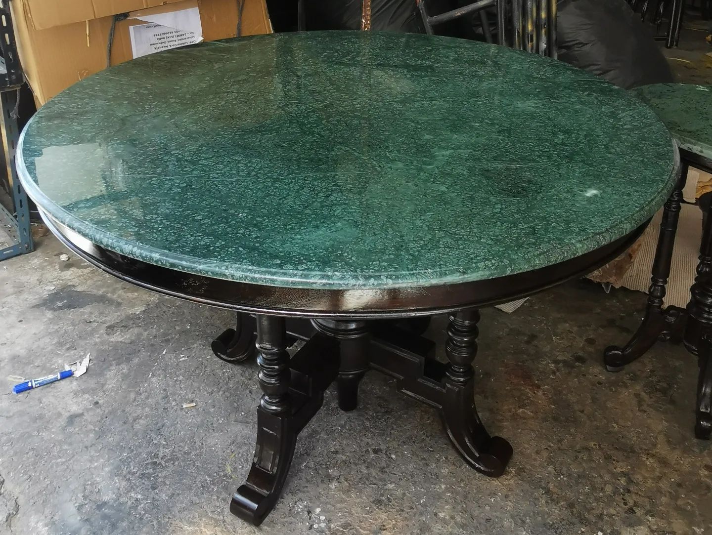 โต๊ะหินอ่อน 125cm โต๊ะหินอ่อนเขียวอิตาลี่ นำเข้าจากต่างประเทศ งดงาม สุดคลาสสิค หายาก