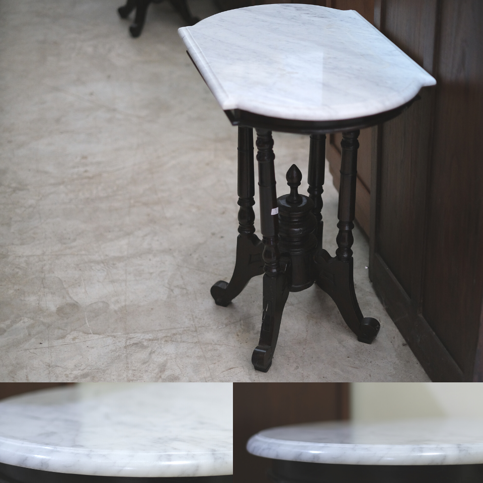 โต๊ะหินอ่อน 50cm โต๊ะหินอ่อนอิตาลี่ นำเข้าจากต่างประเทศ งดงาม สุดคลาสสิค หายาก - Image 2