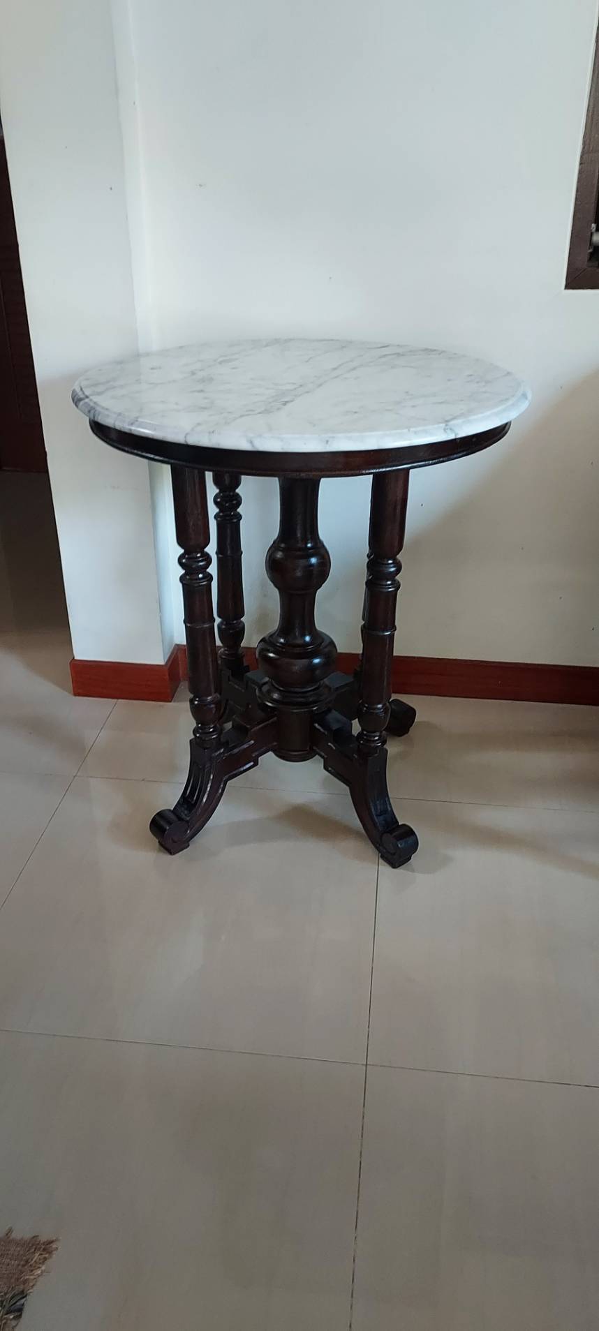 โต๊ะหินอ่อน 77cm โต๊ะหินอ่อนอิตาลี่ นำเข้าจากต่างประเทศ งดงาม สุดคลาสสิค หายาก