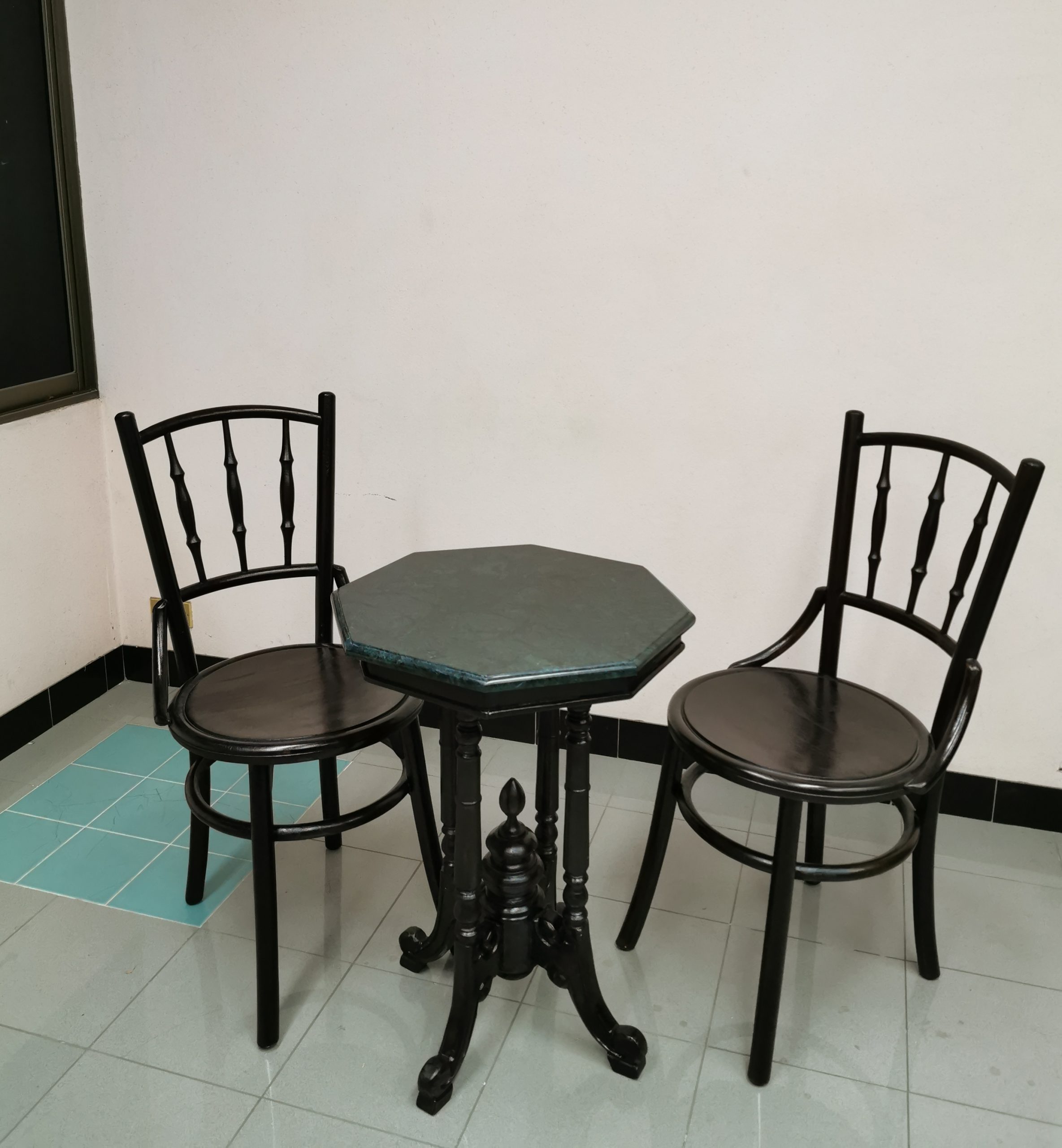 โต๊ะหินอ่อน 50cm โต๊ะหินอ่อนเขียวอิตาลี่ นำเข้าจากต่างประเทศ งดงาม สุดคลาสสิค หายาก - Image 10