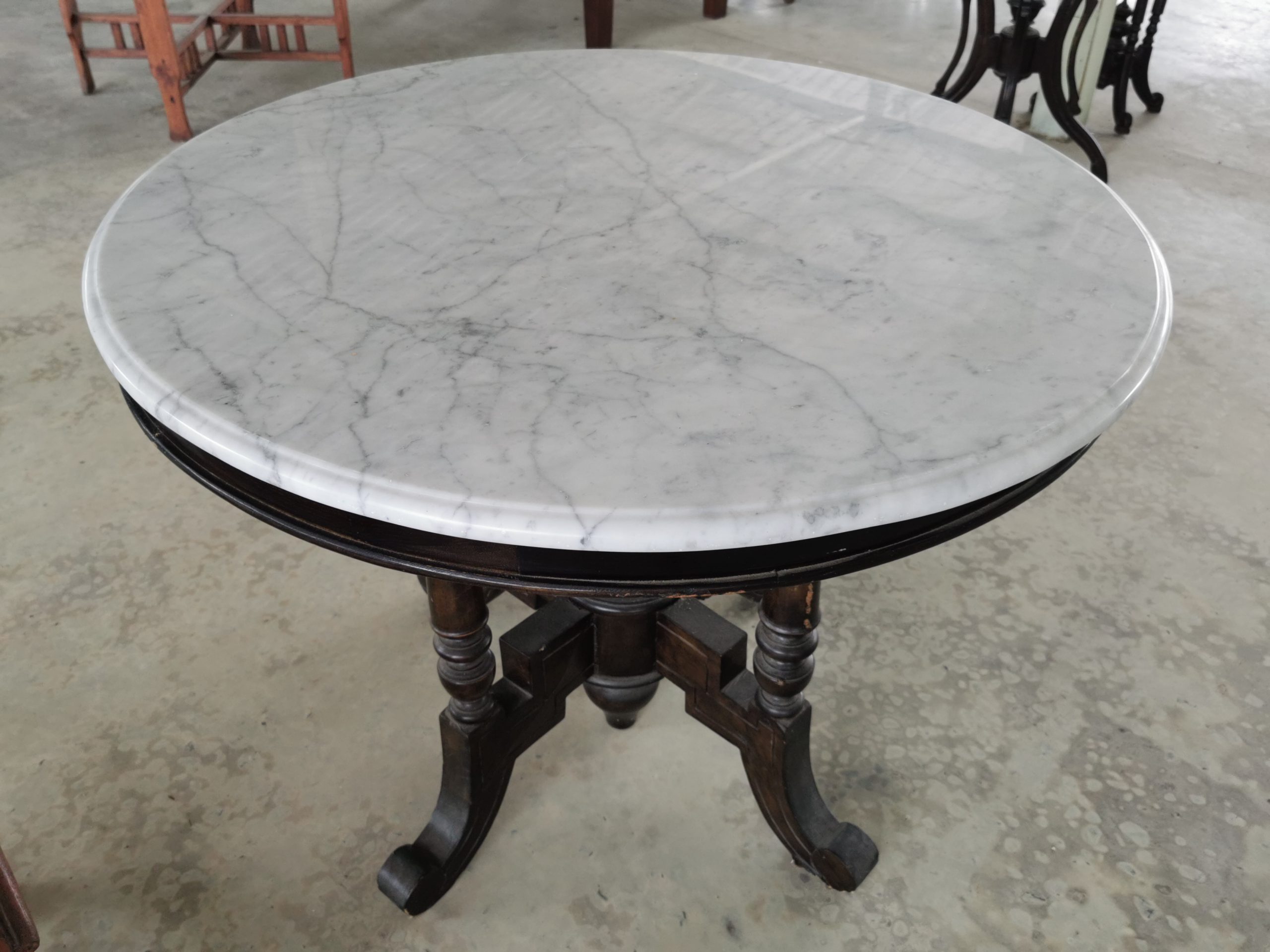 โต๊ะหินอ่อน 100cm โต๊ะหินอ่อนอิตาลี่ นำเข้าจากต่างประเทศ งดงาม สุดคลาสสิค หายาก