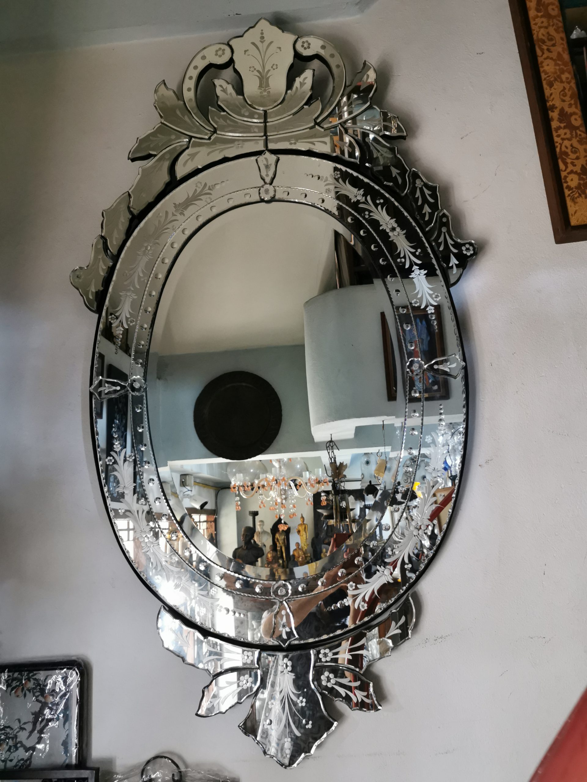 กระจกเวเนเชี่ยน  กระจกโบราณ ขนาดใหญ่  งดงาม คลาสสิค  แต่งบ้านแต่งร้าน ให้มีคุณค่า - Image 24