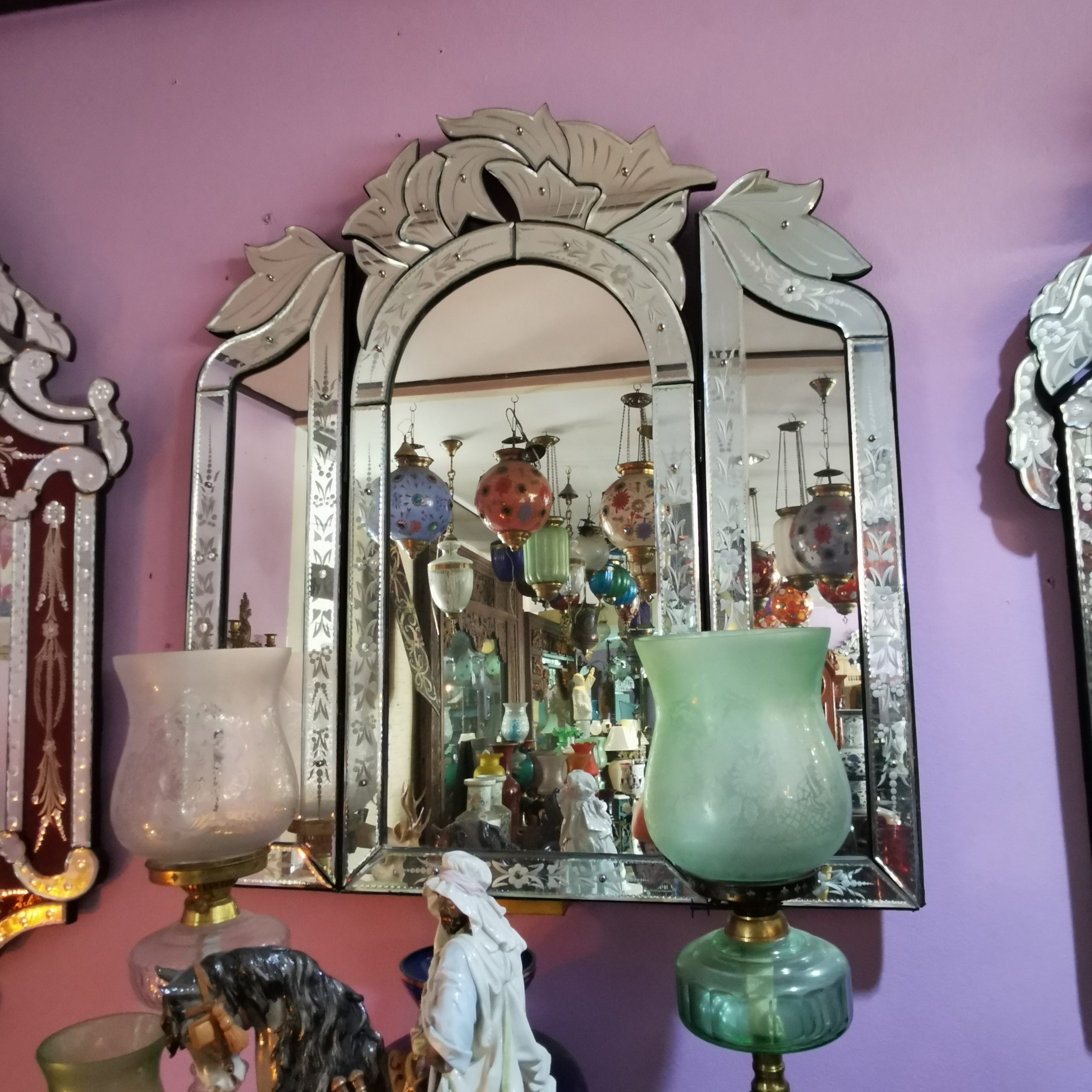 กระจกเวเนเชี่ยน  กระจกโบราณ ขนาดใหญ่  งดงาม คลาสสิค  แต่งบ้านแต่งร้าน ให้มีคุณค่า - Image 31