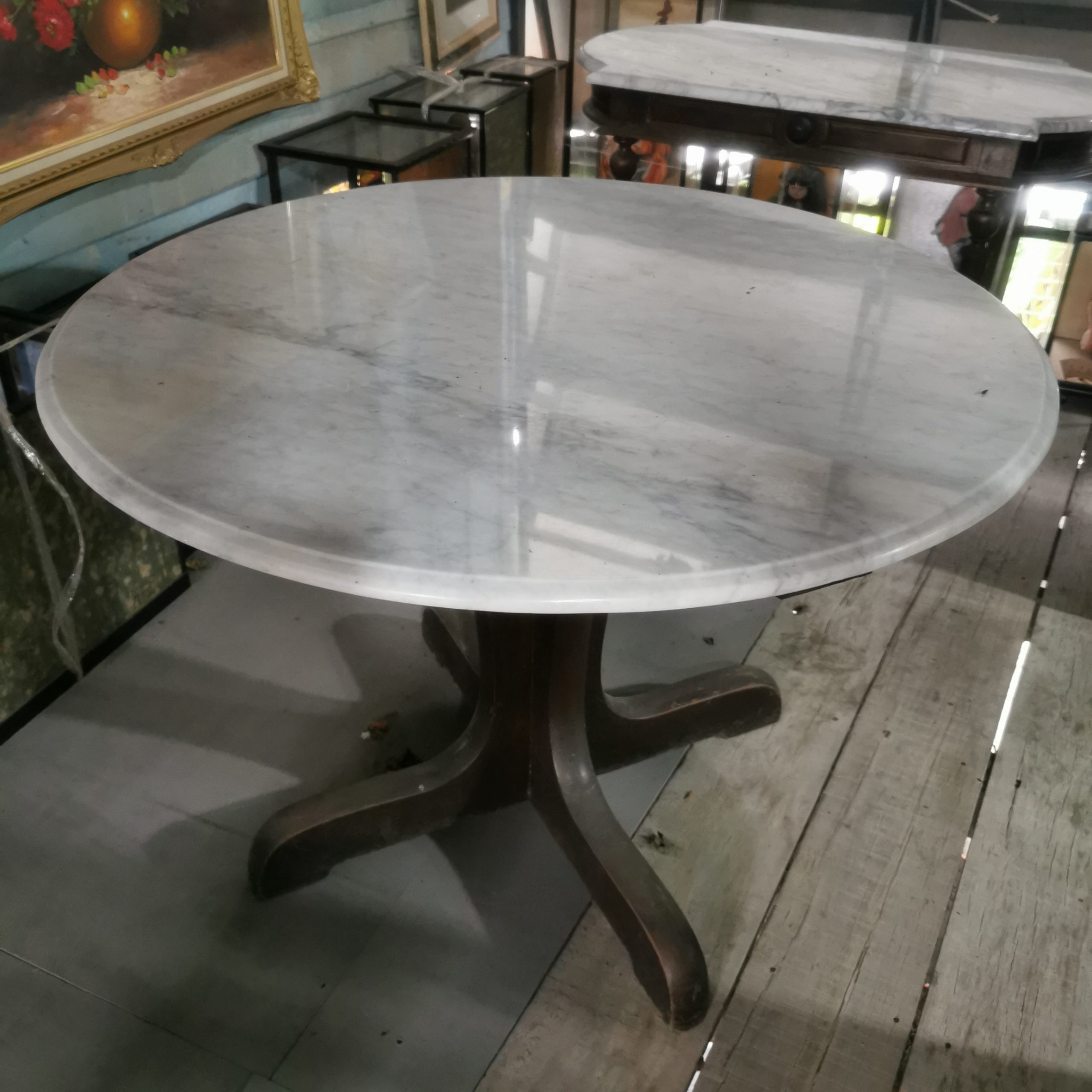 โต๊ะหินอ่อน 100cm โต๊ะหินอ่อนอิตาลี่ นำเข้าจากต่างประเทศ งดงาม สุดคลาสสิค หายาก