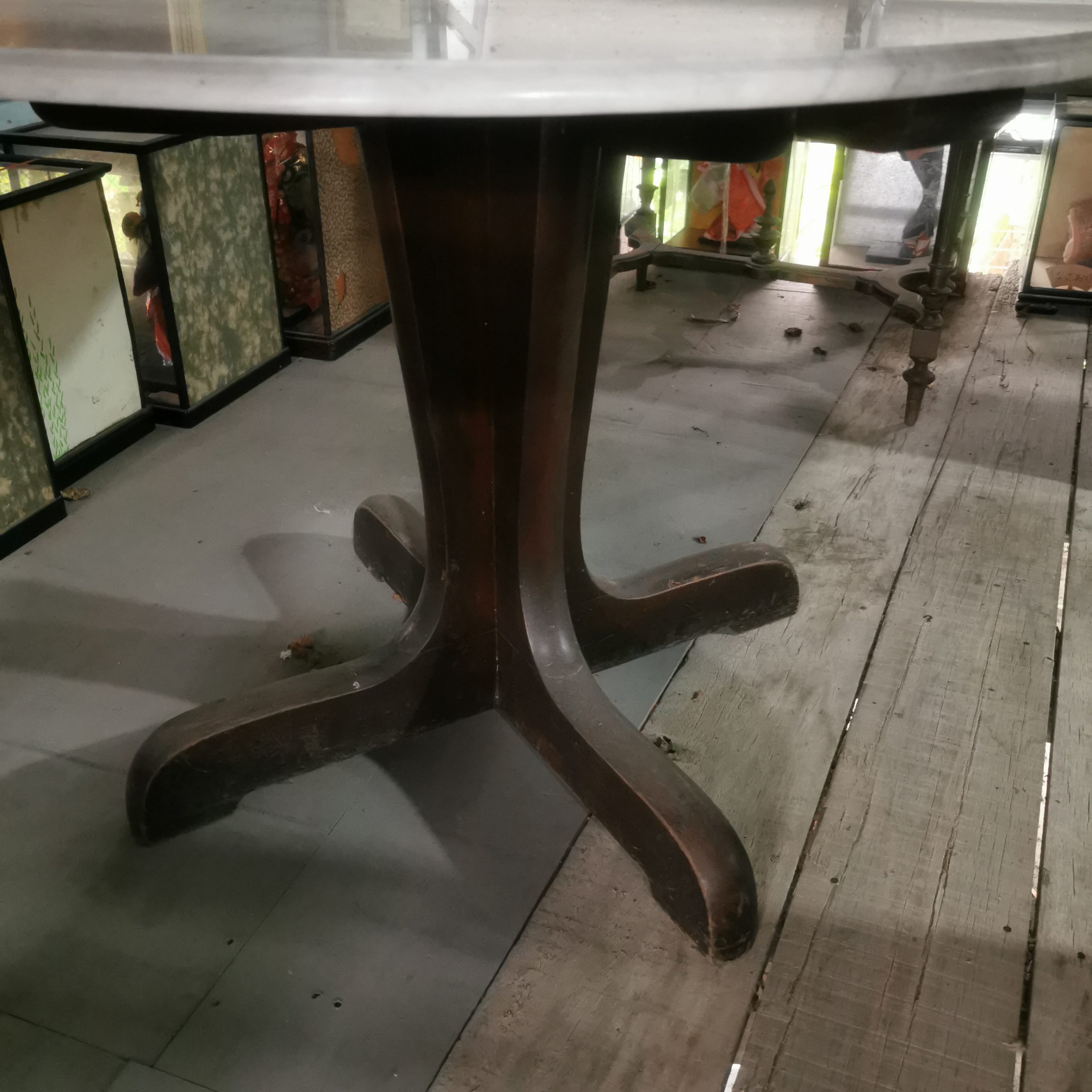 โต๊ะหินอ่อน 100cm โต๊ะหินอ่อนอิตาลี่ นำเข้าจากต่างประเทศ งดงาม สุดคลาสสิค หายาก - Image 3