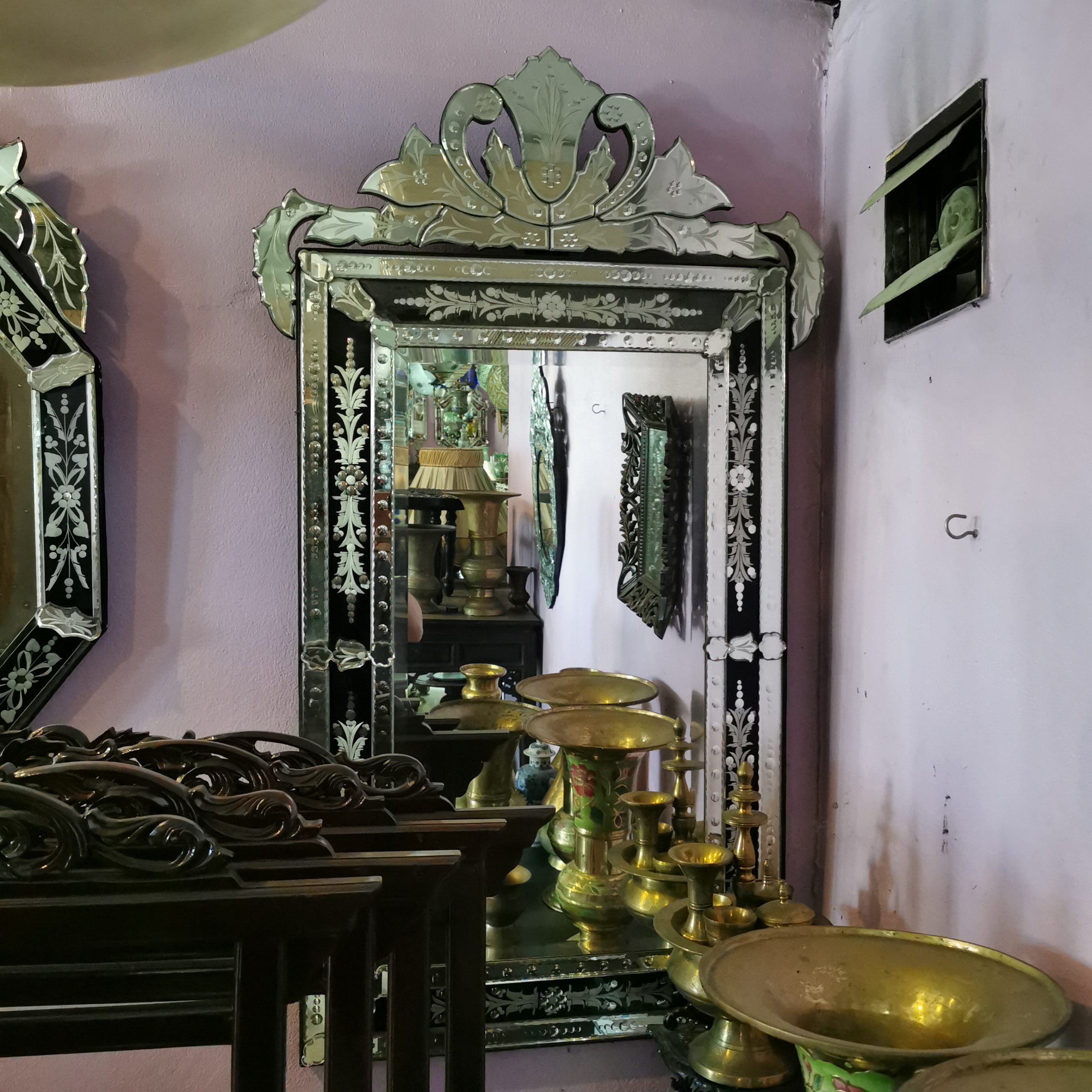 กระจกเวเนเชี่ยน  กระจกโบราณ ขนาดใหญ่  งดงาม คลาสสิค  แต่งบ้านแต่งร้าน ให้มีคุณค่า - Image 40