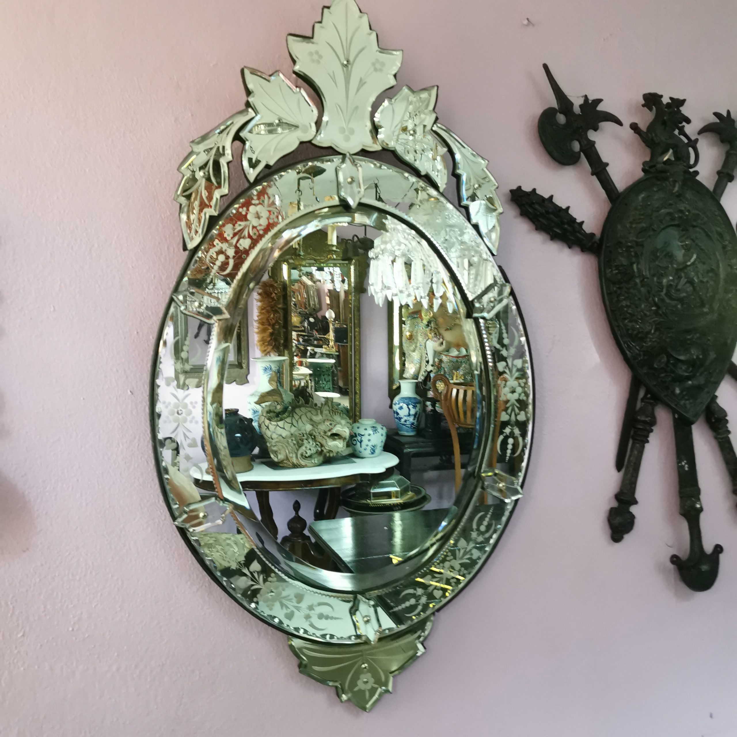 กระจกเวเนเชี่ยน  กระจกโบราณ ขนาดใหญ่  งดงาม คลาสสิค  แต่งบ้านแต่งร้าน ให้มีคุณค่า - Image 41