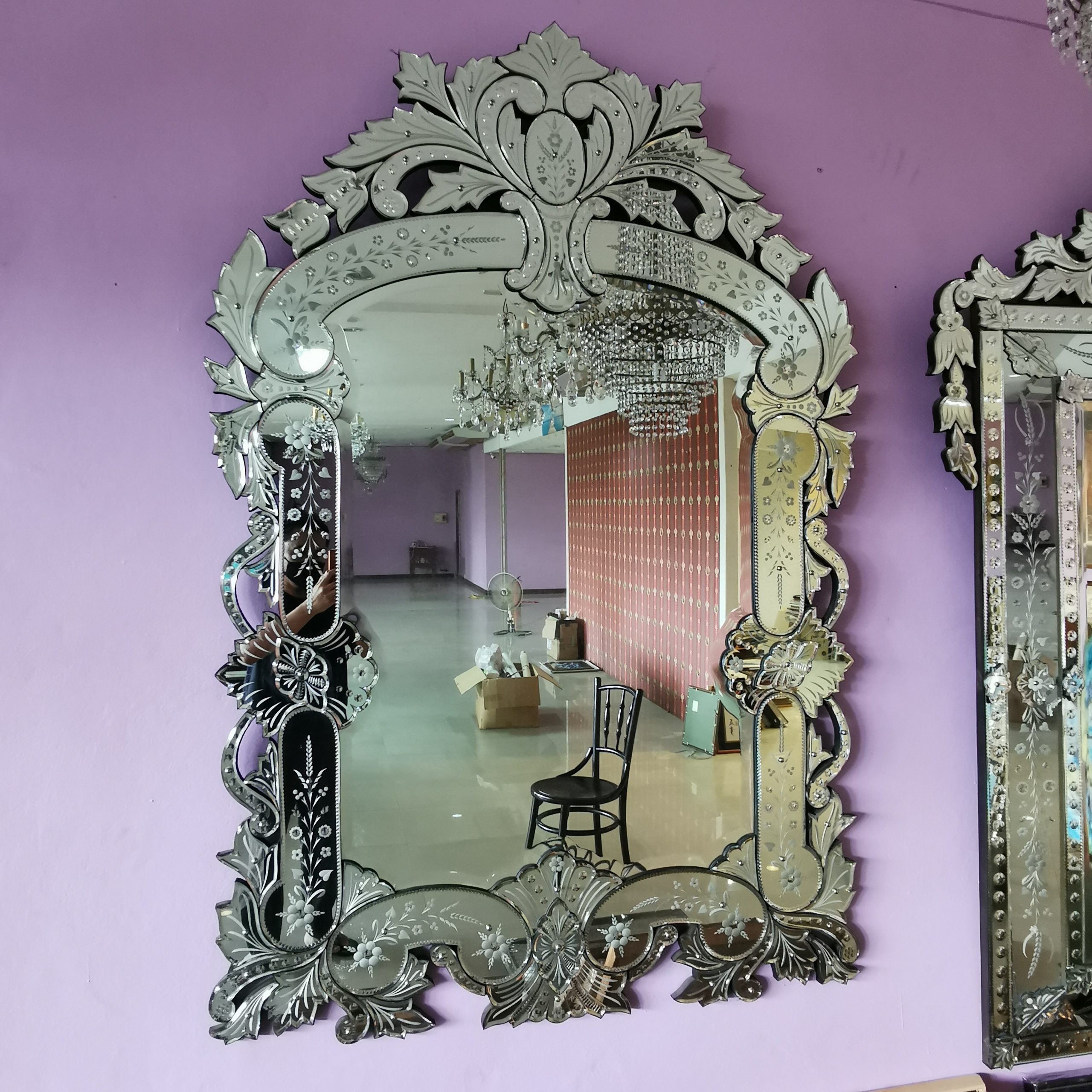 กระจกเวเนเชี่ยน  กระจกโบราณ ขนาดใหญ่  งดงาม คลาสสิค  แต่งบ้านแต่งร้าน ให้มีคุณค่า - Image 42