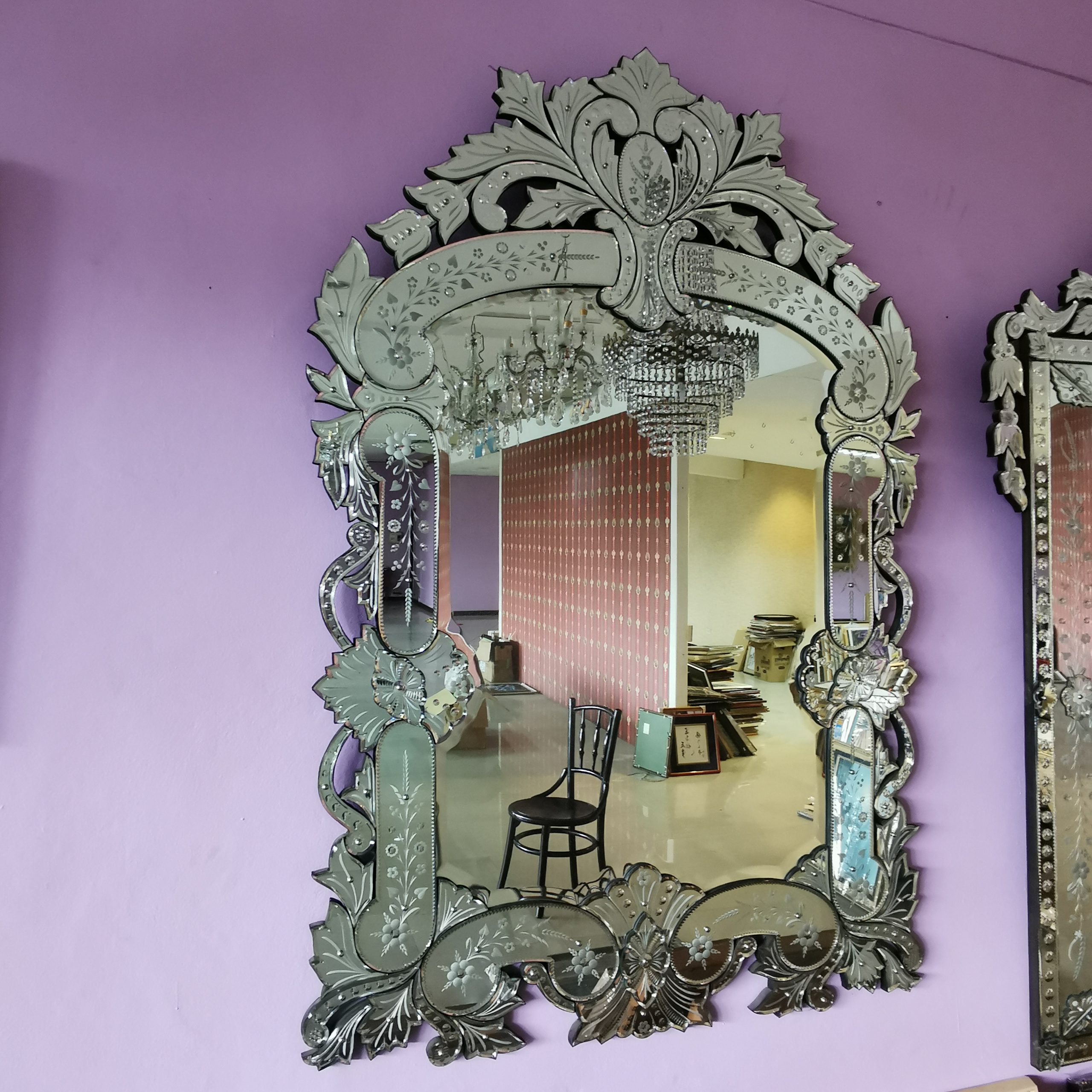 กระจกเวเนเชี่ยน  กระจกโบราณ ขนาดใหญ่  งดงาม คลาสสิค  แต่งบ้านแต่งร้าน ให้มีคุณค่า - Image 46