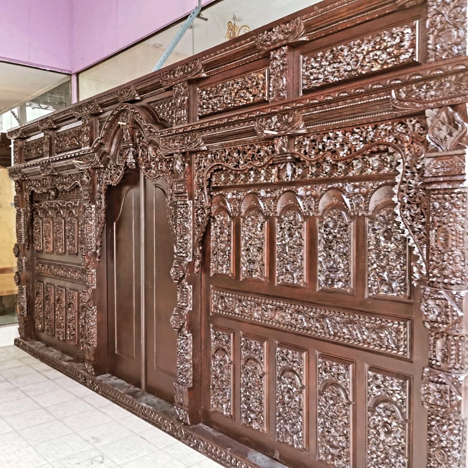 ซุ้มประตูไม้สักโบราณ ร้อยปี ประตูโบราณ ประตูไม้สักโบราณ สุดคลาสสิค แต่งบ้านแต่งร้านให้มีคุณค่า - Image 6