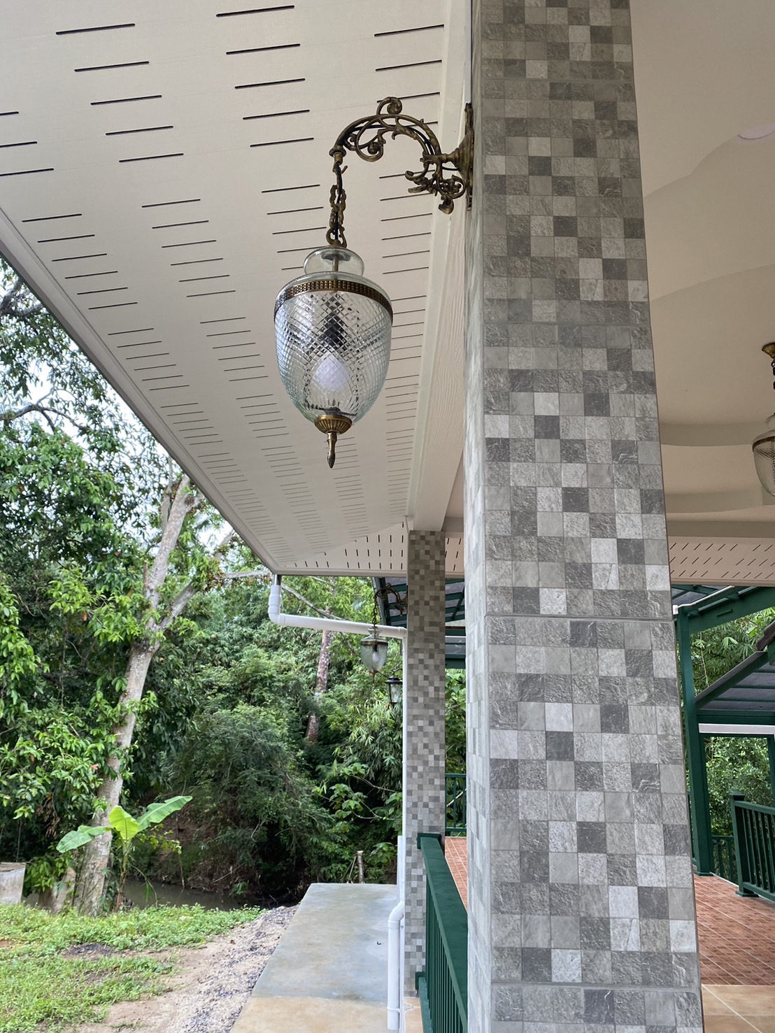 ไฟกิ่งติดผนังแก้วเจียระไน ทรงหยดน้ำ ทองเหลือง - Image 5